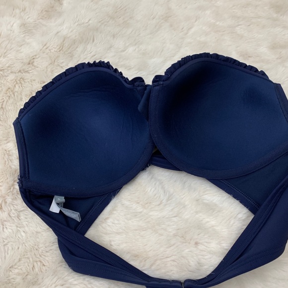 Aerie ruffle trim halter push up bikini top - Picture 3 of 7